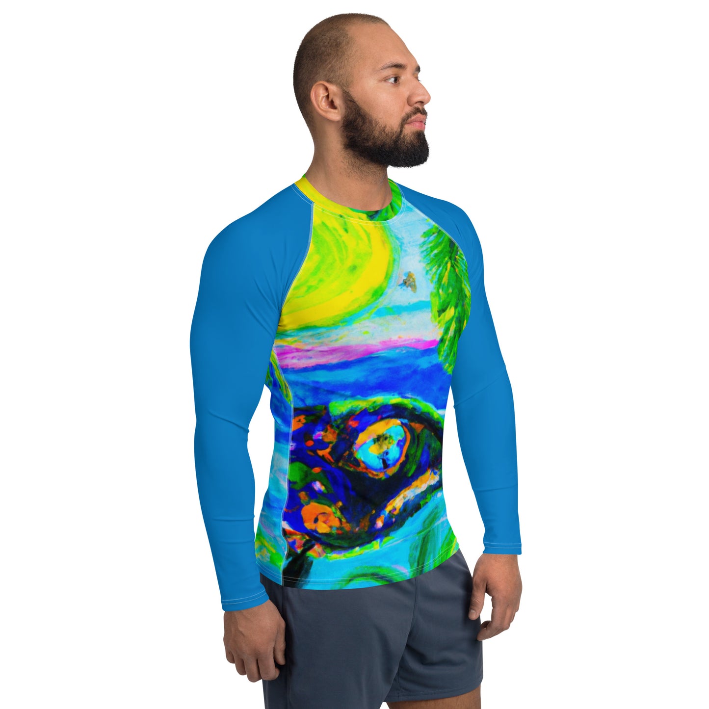Men's Performance Gear Fish on Rash Guard