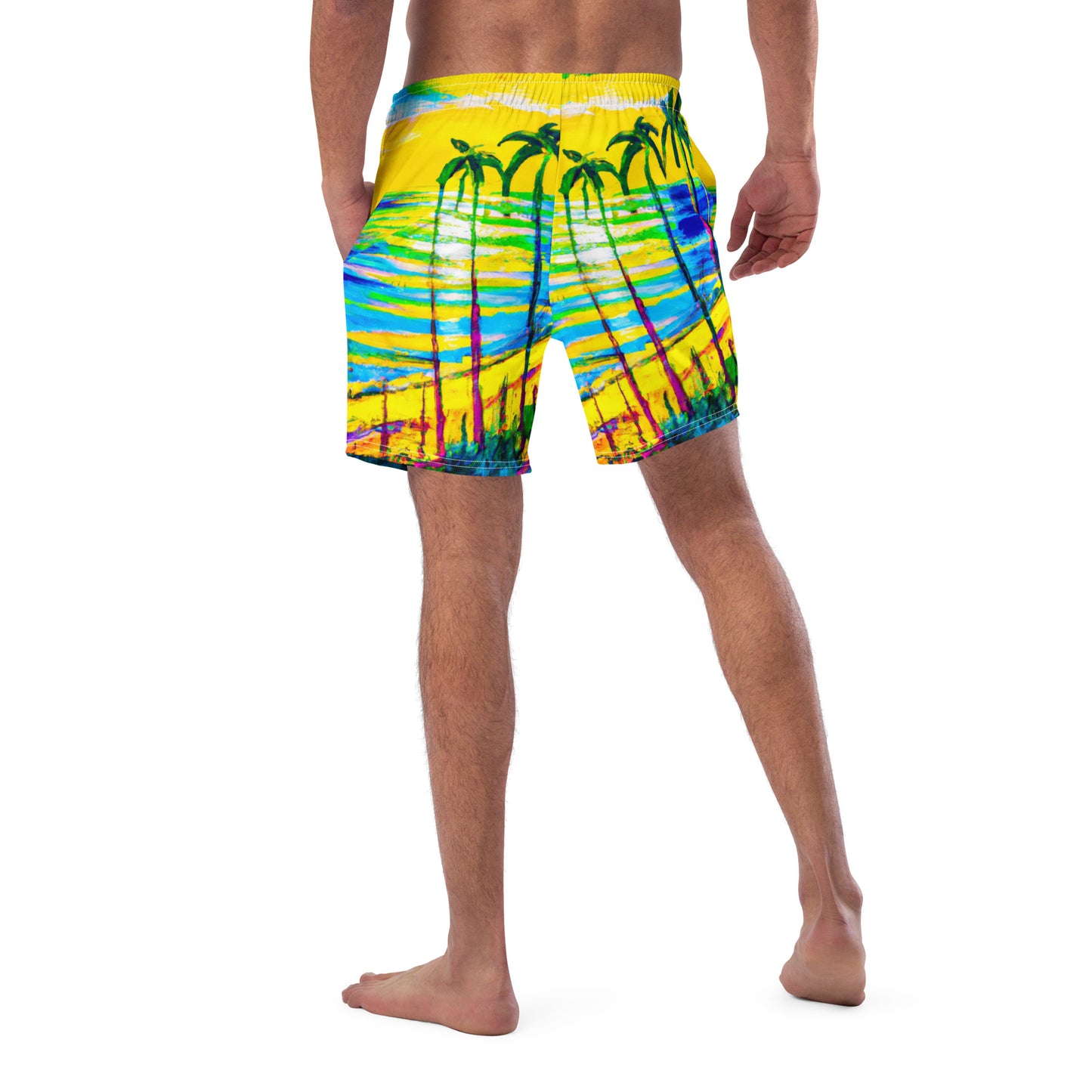 Men's Swim Shorts Psychedelic Beach Coastal Calamity