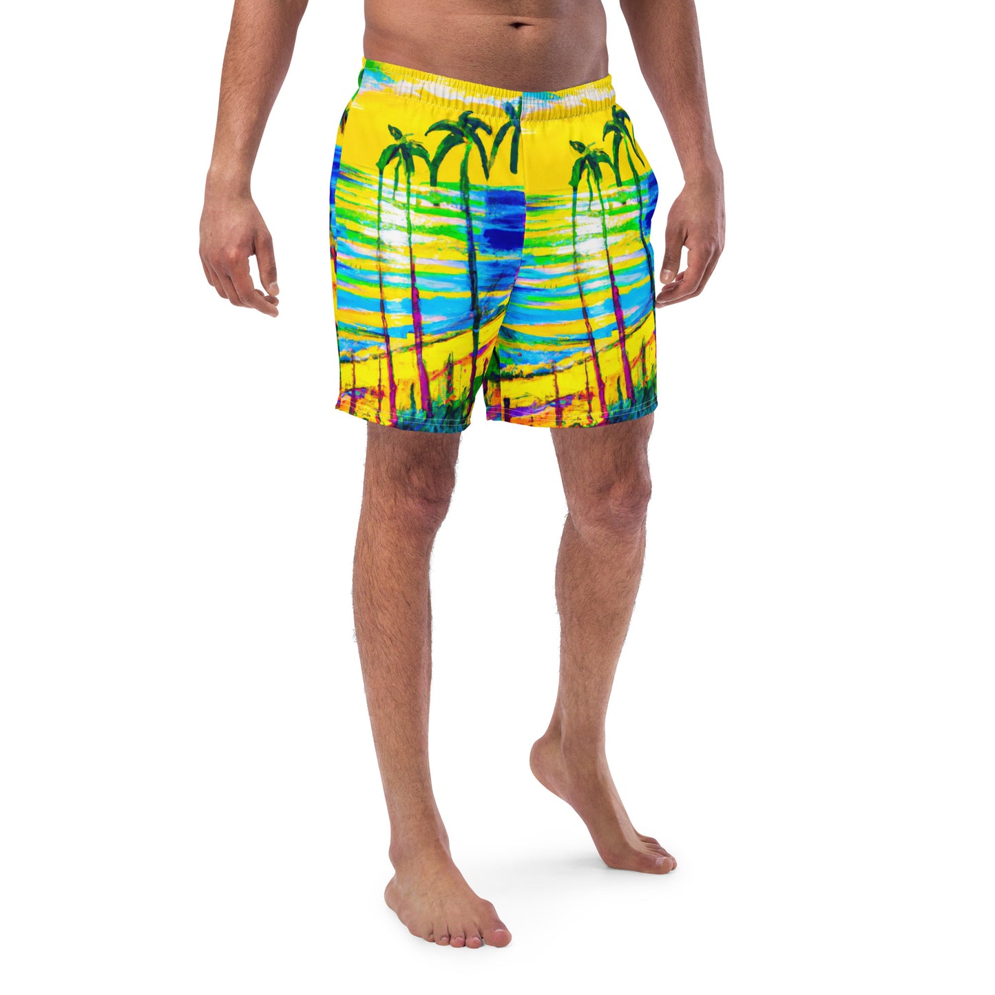 Men's Swim Shorts Psychedelic Beach Coastal Calamity