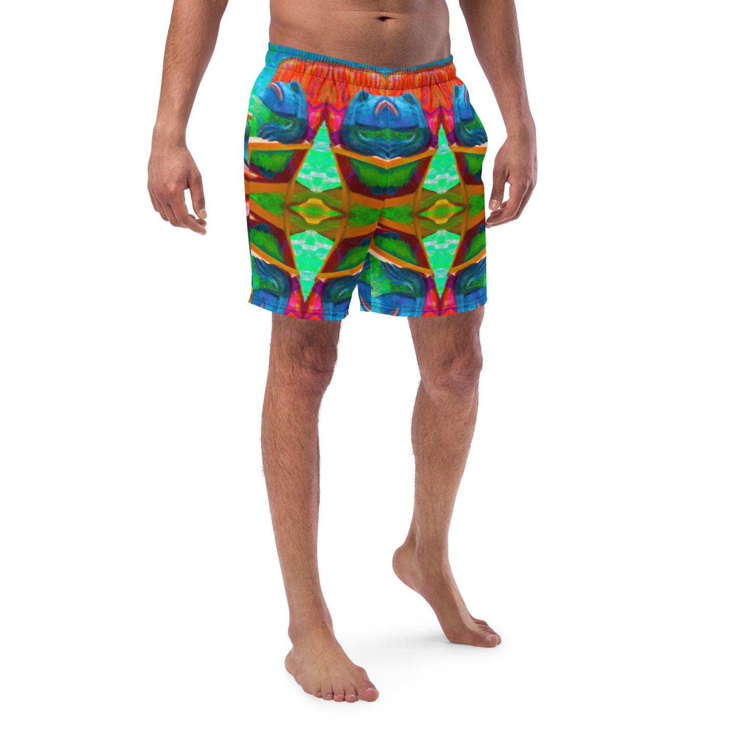 Men's Swim Shorts Chilling Frog Coastal Calamity