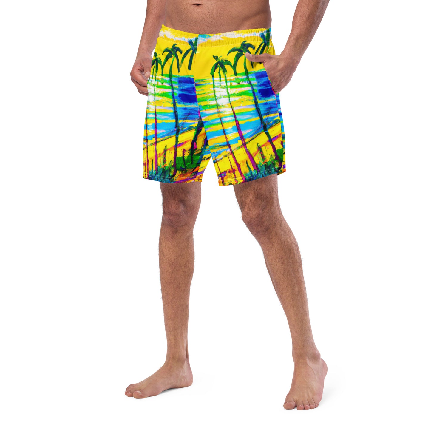 Men's Swim Shorts Psychedelic Beach Coastal Calamity