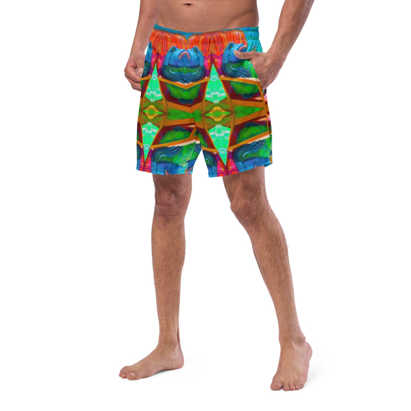Men's Swim Shorts Chilling Frog Coastal Calamity