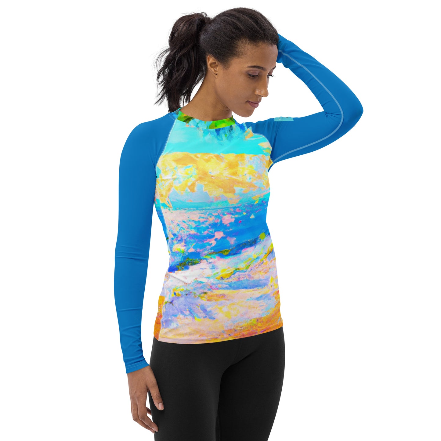Women's Performance Gear Monet-ish Beach Rash Guard