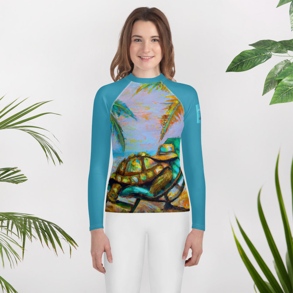 Youth Performance Gear Chilling Turtle Rash Guard – Coastal Calamity
