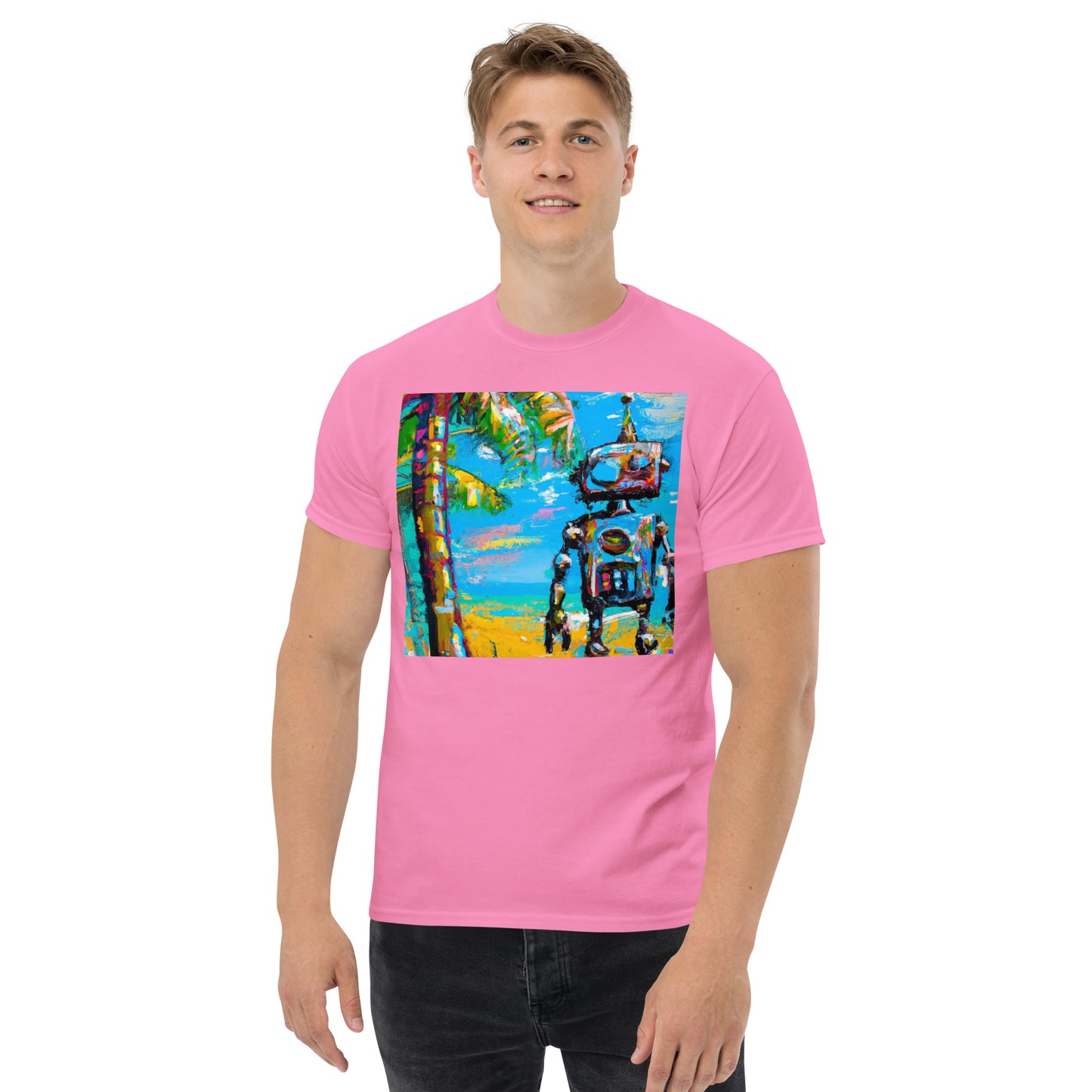 Men's T-shirt Coastal Calamity Robot