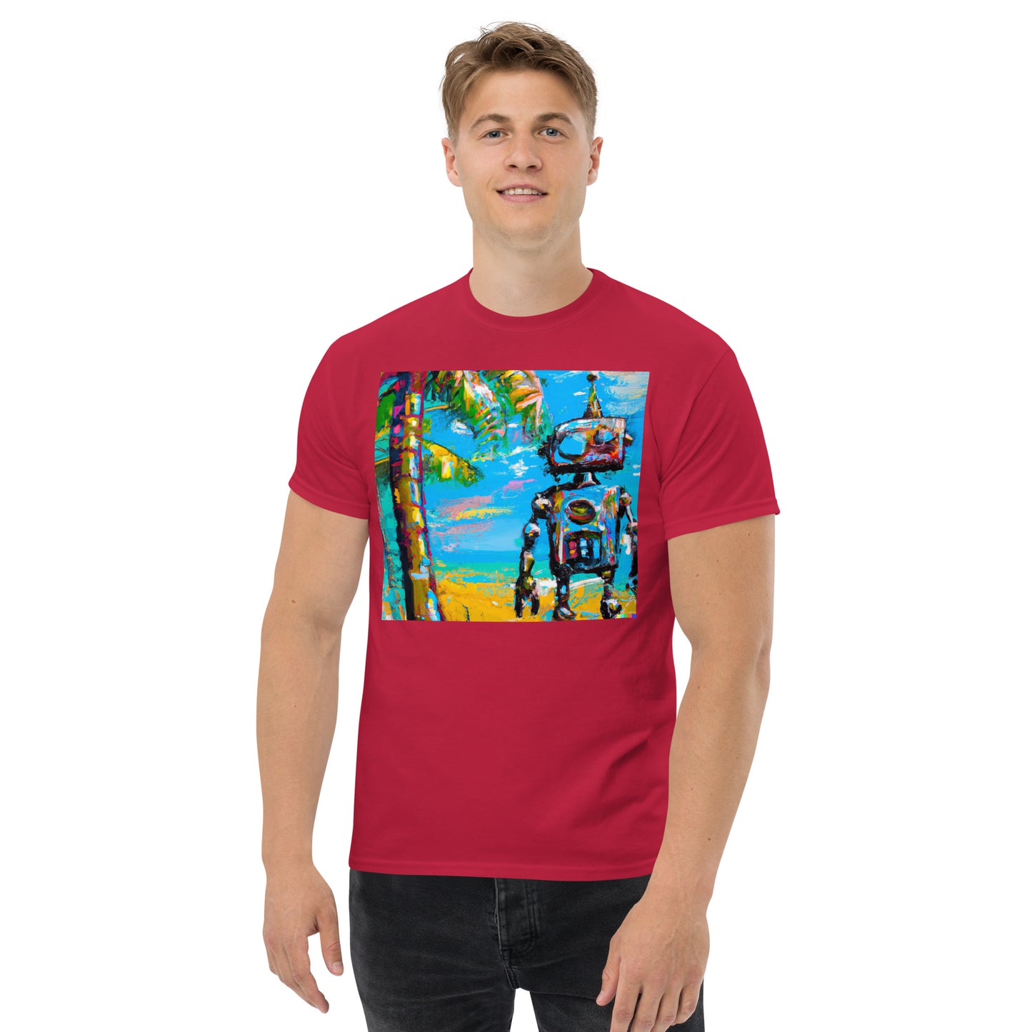 Men's T-shirt Coastal Calamity Robot