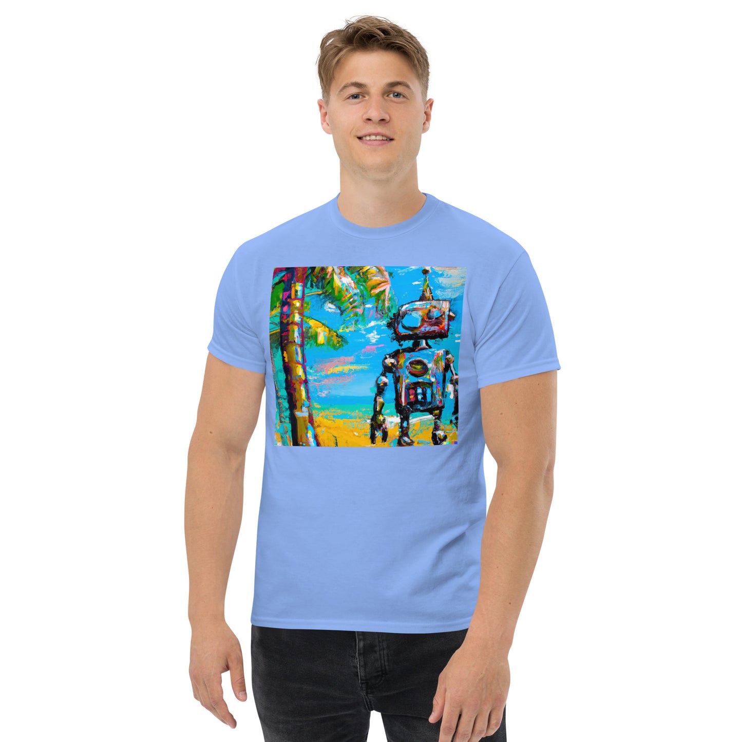 Men's T-shirt Coastal Calamity Robot