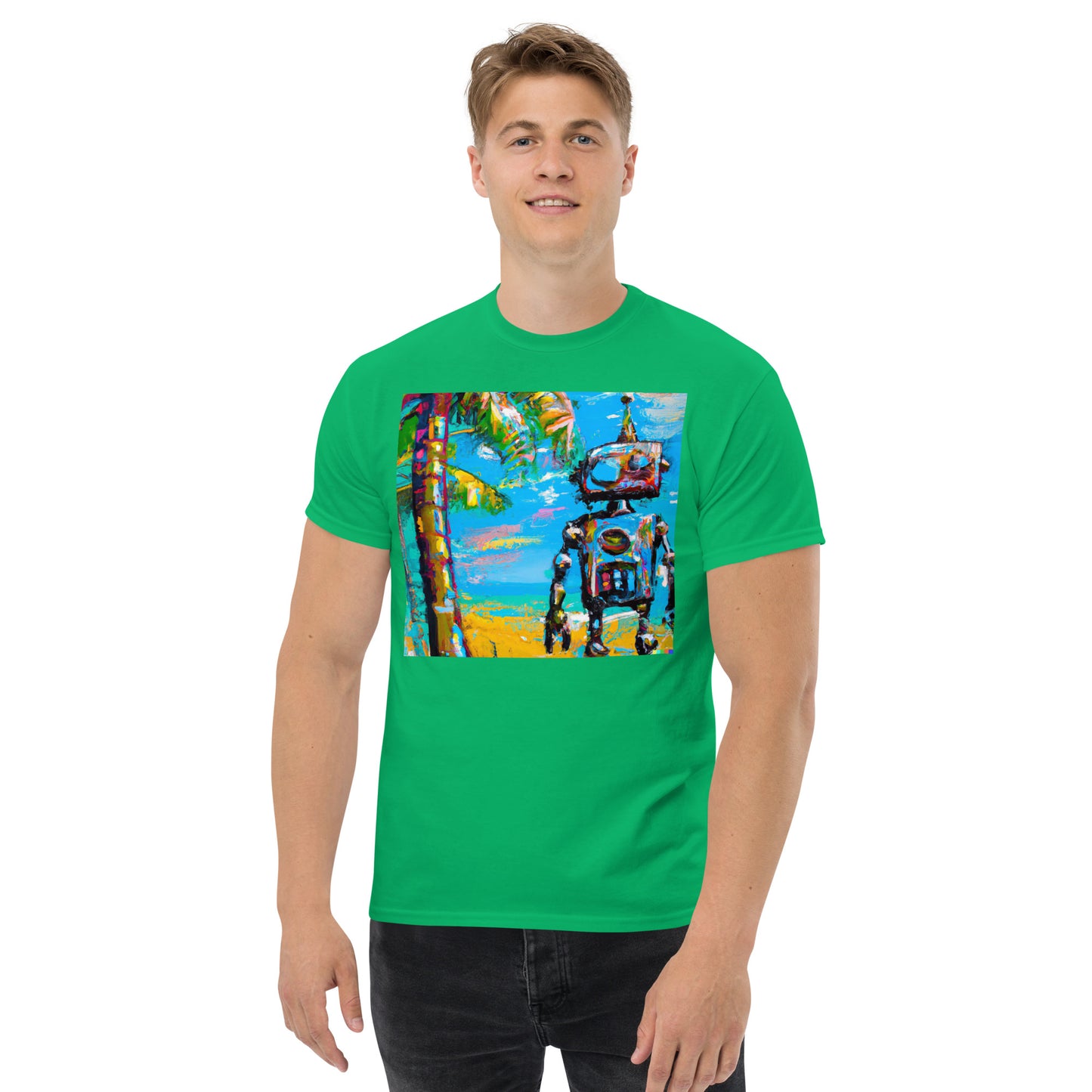 Men's T-shirt Coastal Calamity Robot