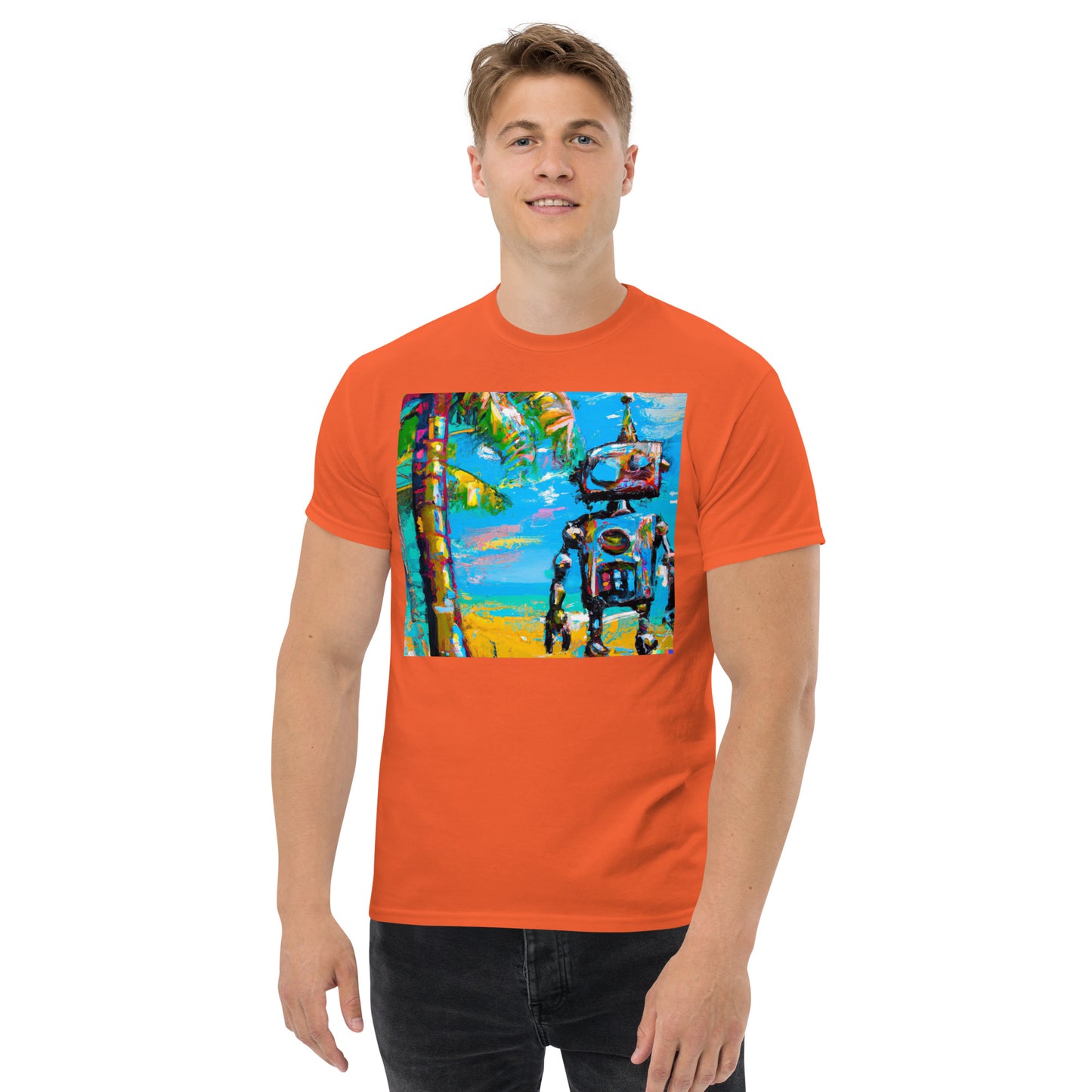 Men's T-shirt Coastal Calamity Robot