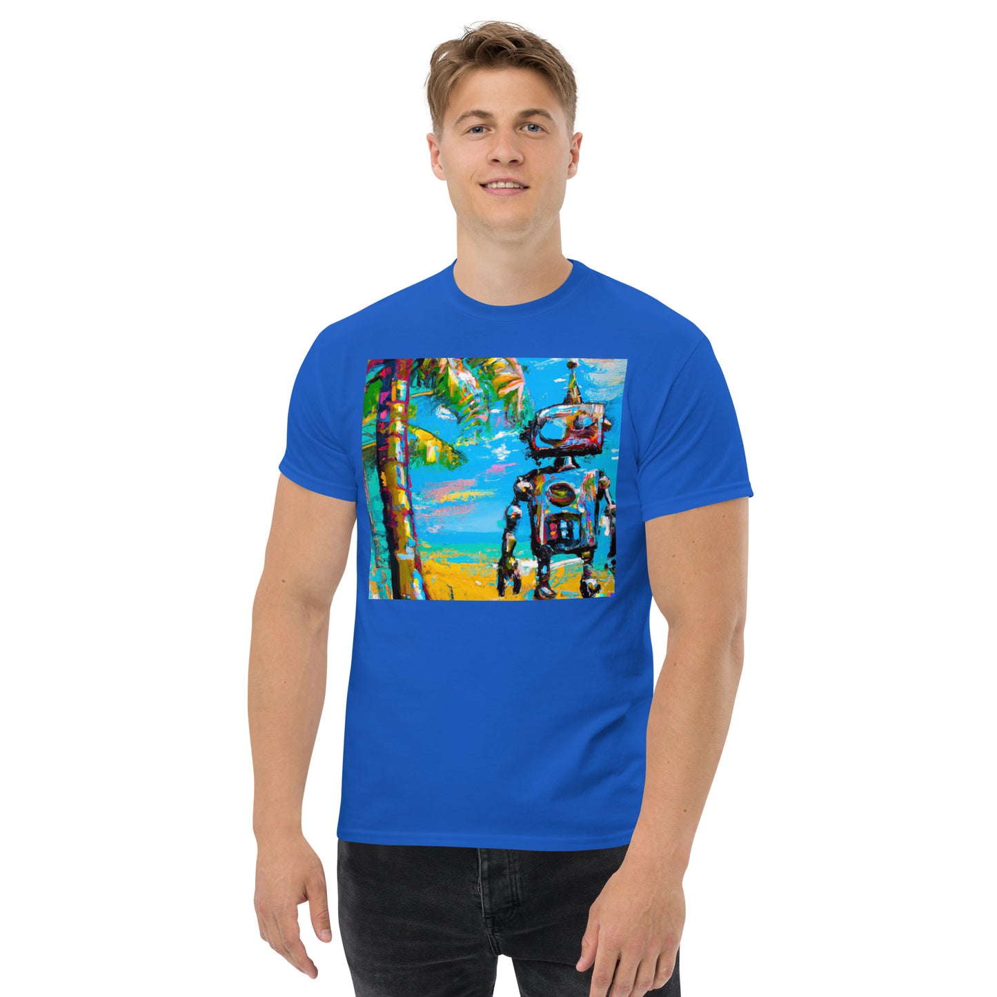 Men's T-shirt Coastal Calamity Robot