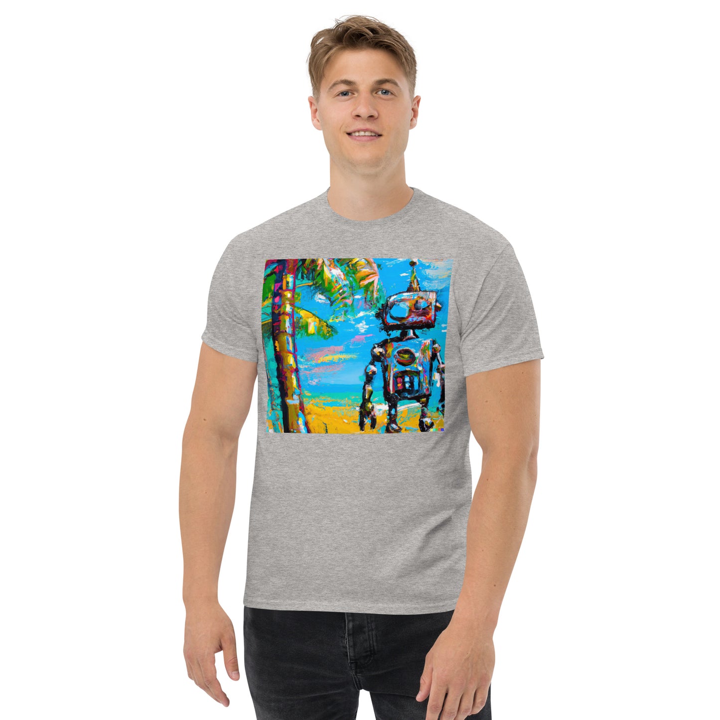 Men's T-shirt Coastal Calamity Robot
