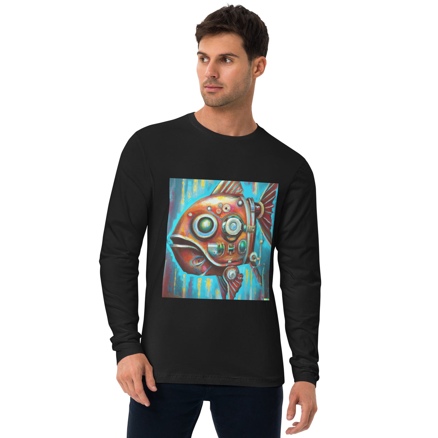 Long Sleeve Fitted Crew Goliath Grouper Coastal Calamity
