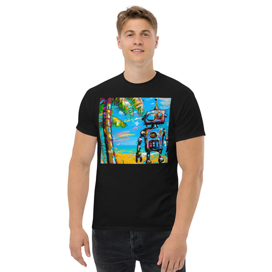 Men's T-shirt Coastal Calamity Robot